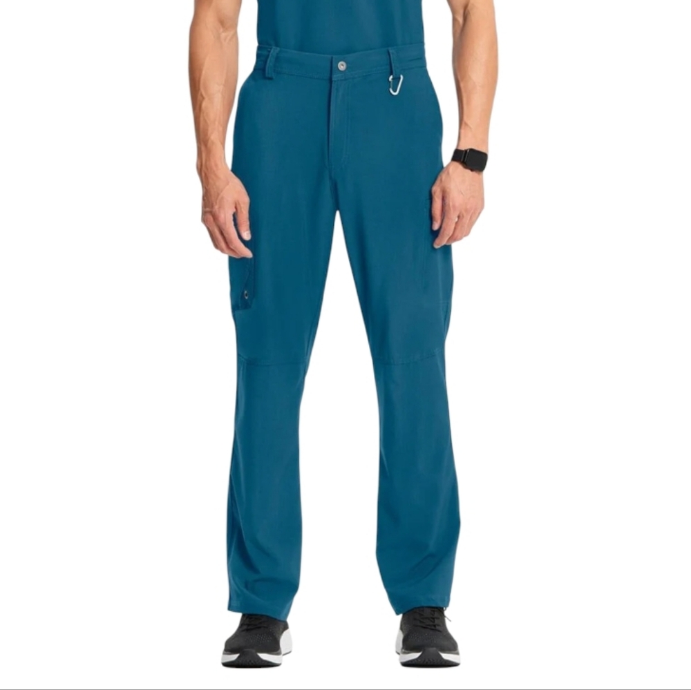 Cherokee Infinity Men XS Short Cargo Scrubs Pants Caribbean Blue NWT